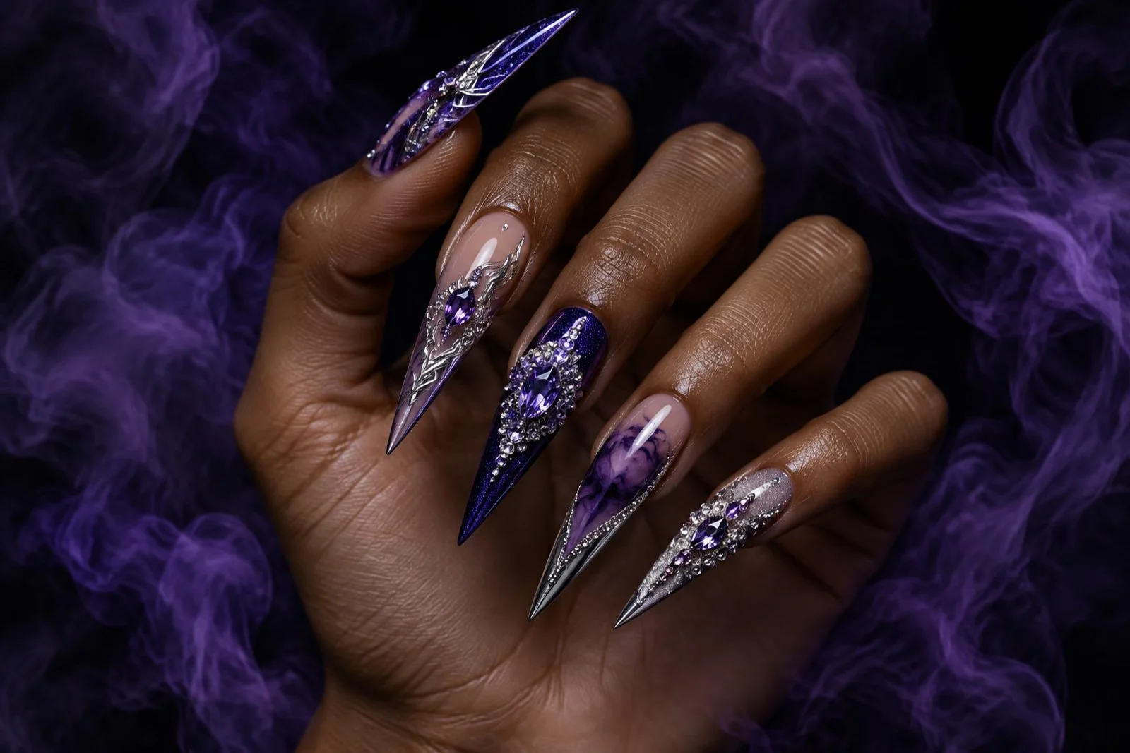 Illustrative custom designs nail campaign