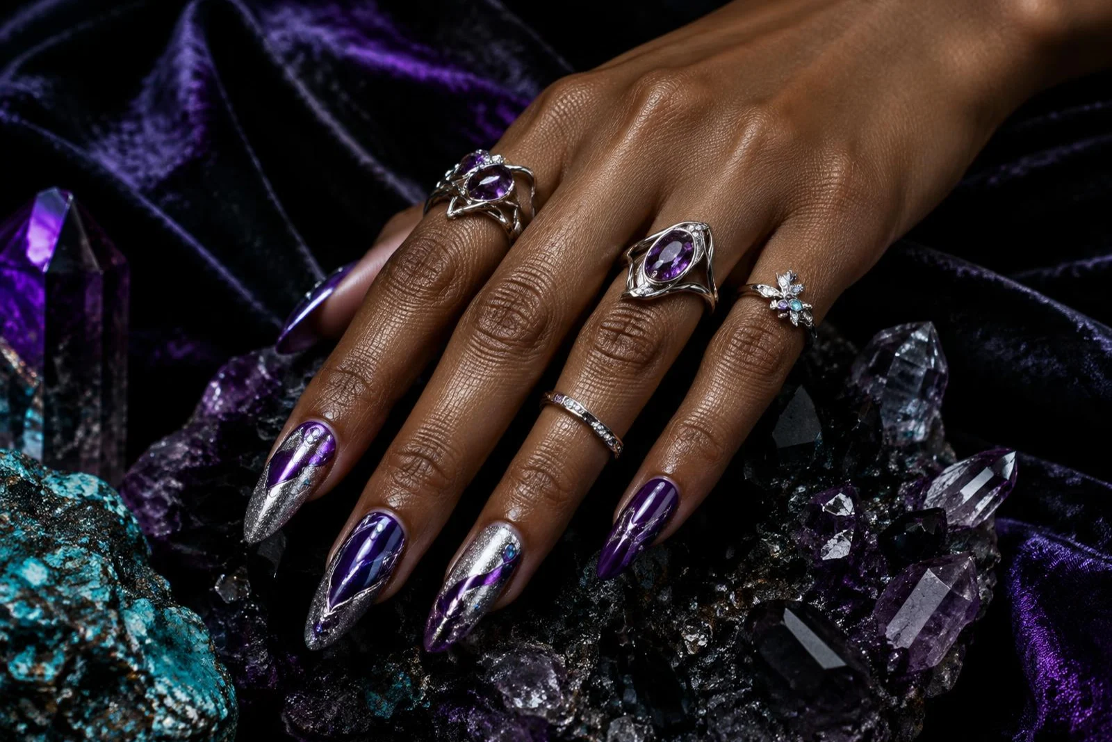 Illustrative shine step in custom nail artistry